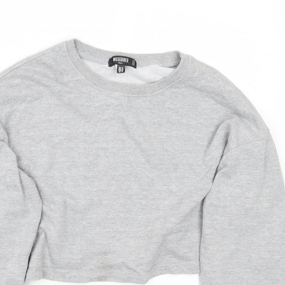 Missguided Womens Grey   Pullover Jumper Size 14