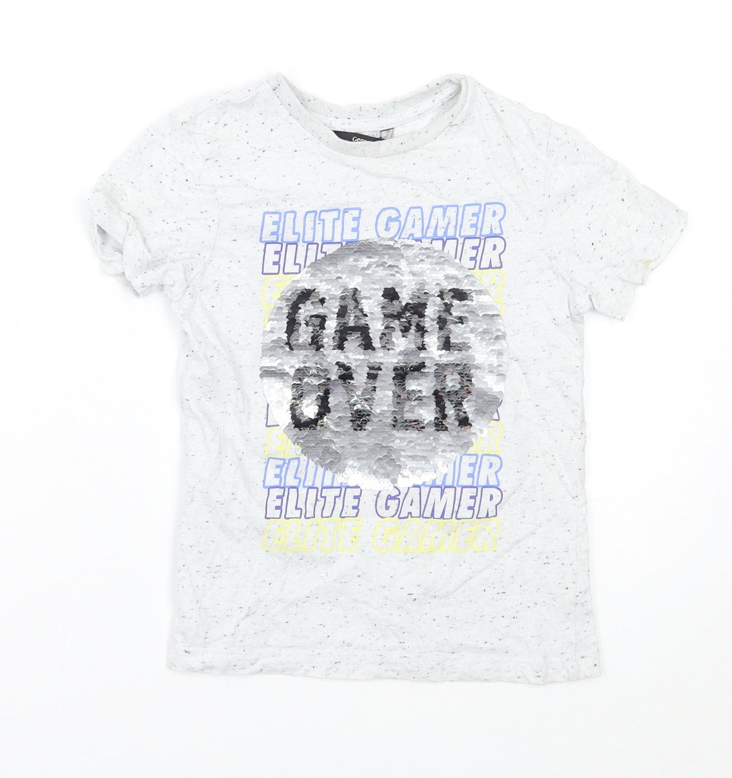 George Boys Grey   Basic T-Shirt Size 4-5 Years