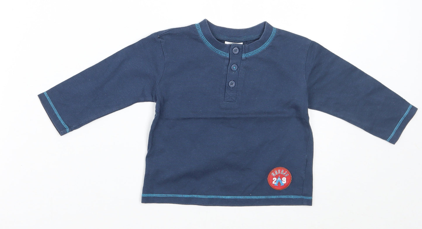 F&F Boys Blue   Basic T-Shirt Size 6-9 Months