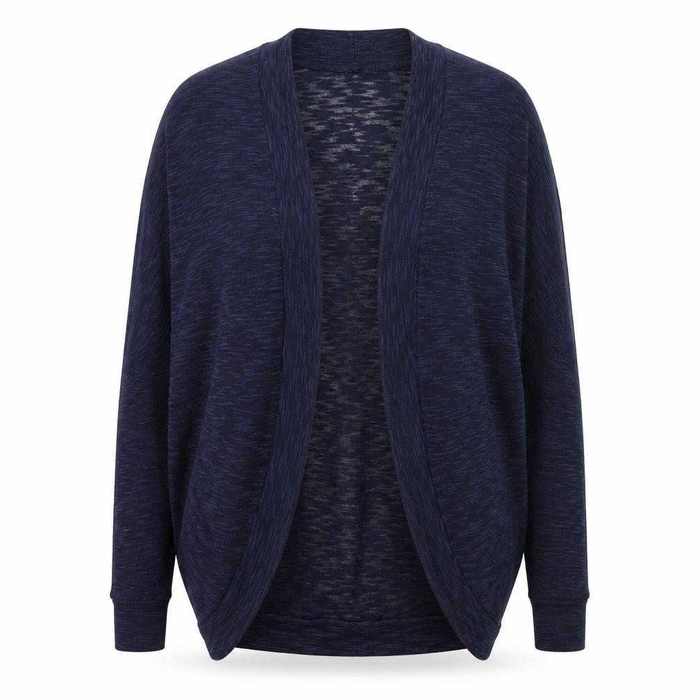 Front view of b.young women’s blue cardigan jumper, size S
