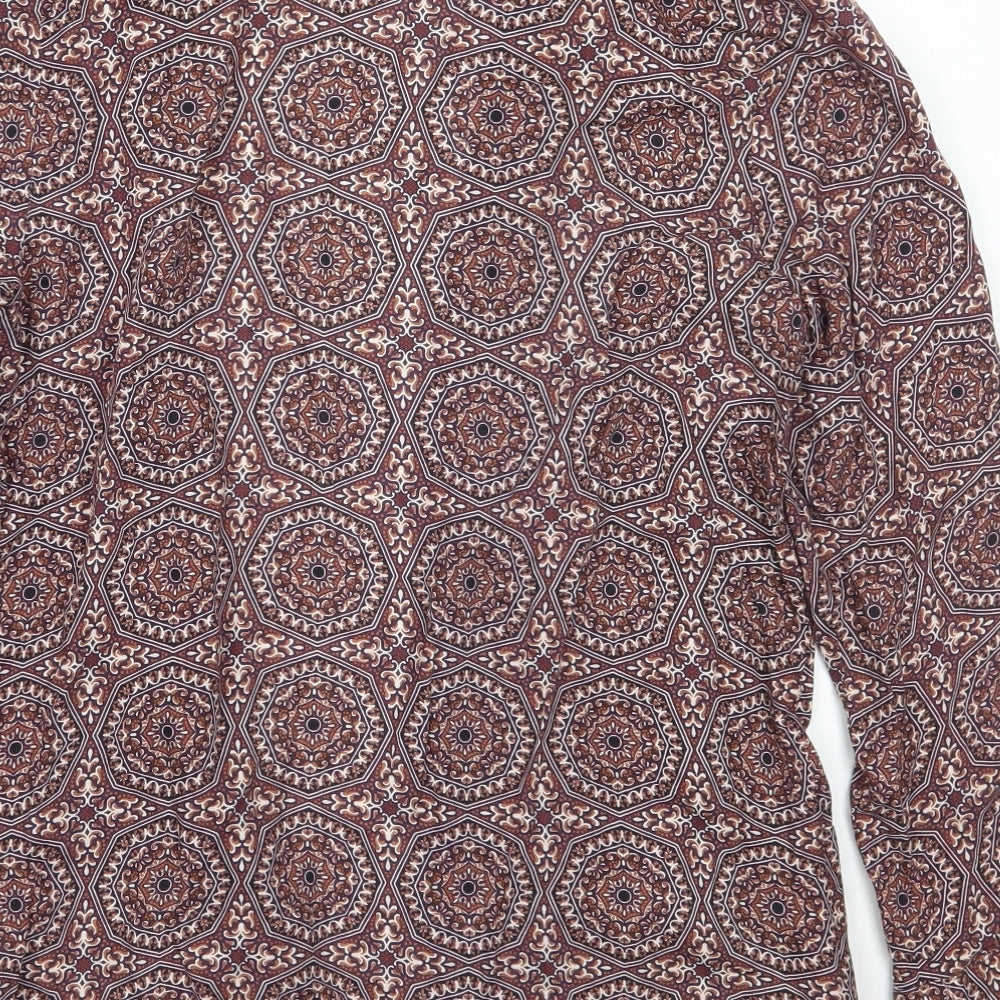 Primark Womens Brown Floral  Cardigan Jumper Size 10