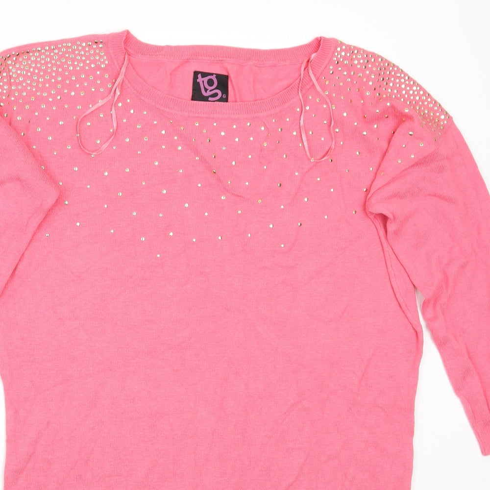 TG Womens Pink   Pullover Jumper Size 12