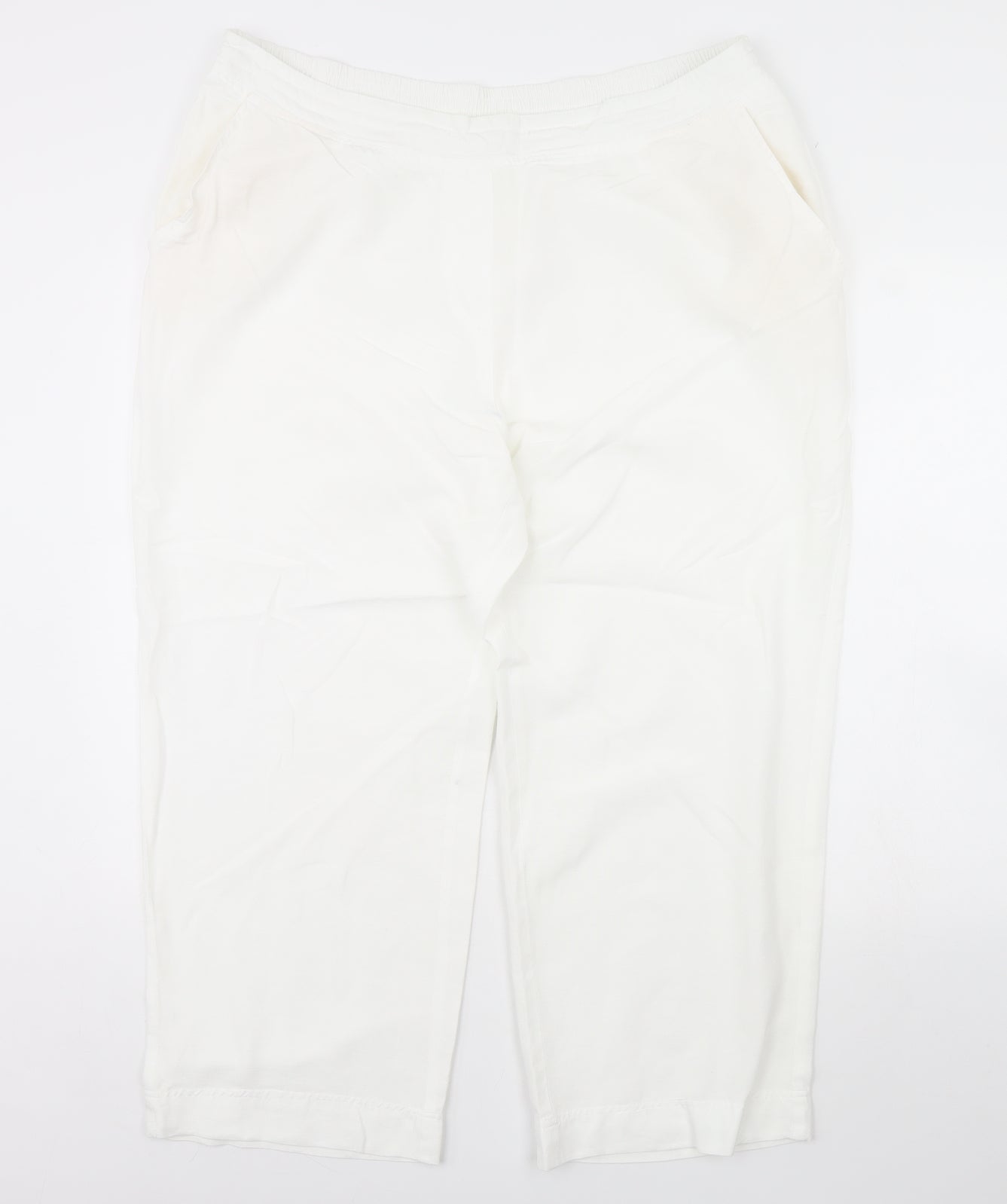 Label be Womens White   Trousers  Size 20 L30 in