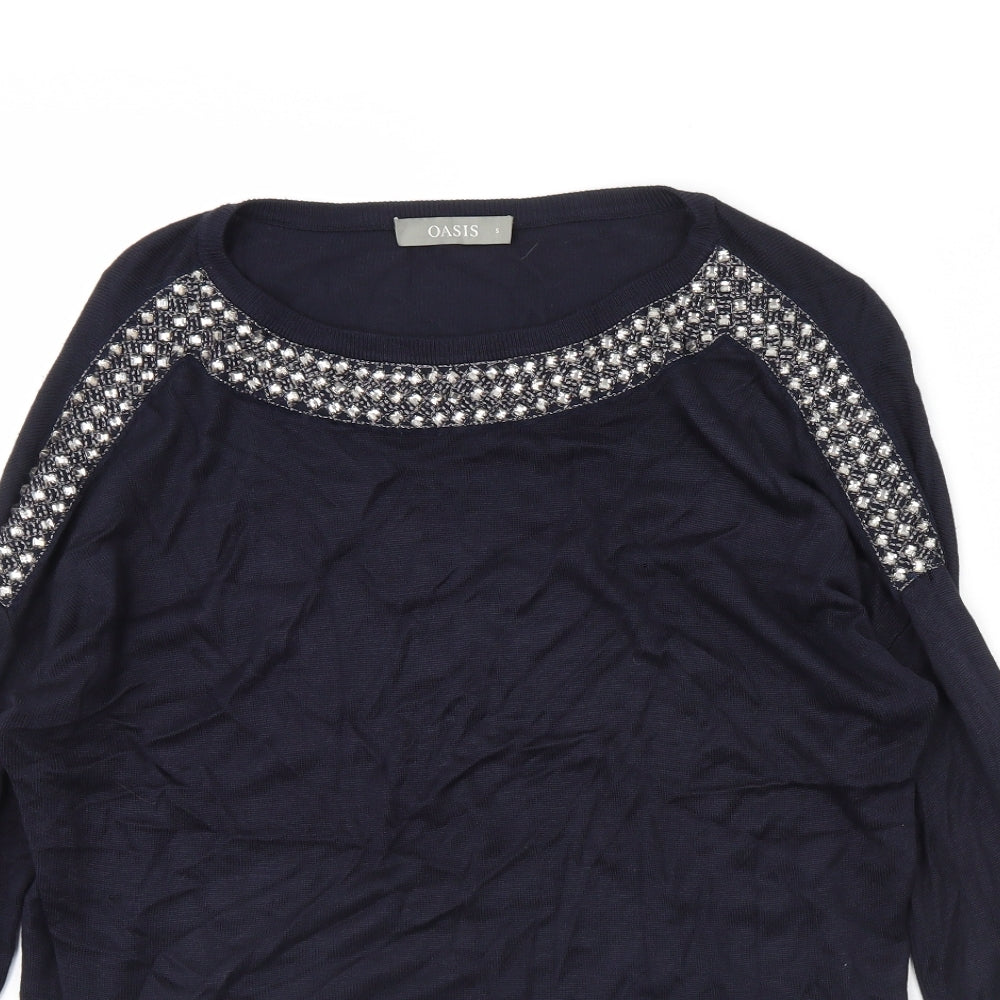 Oasis Womens Blue   Pullover Jumper Size S