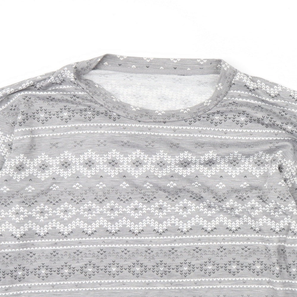 Dunnes Stores Womens Grey Striped  Pullover Jumper Size S