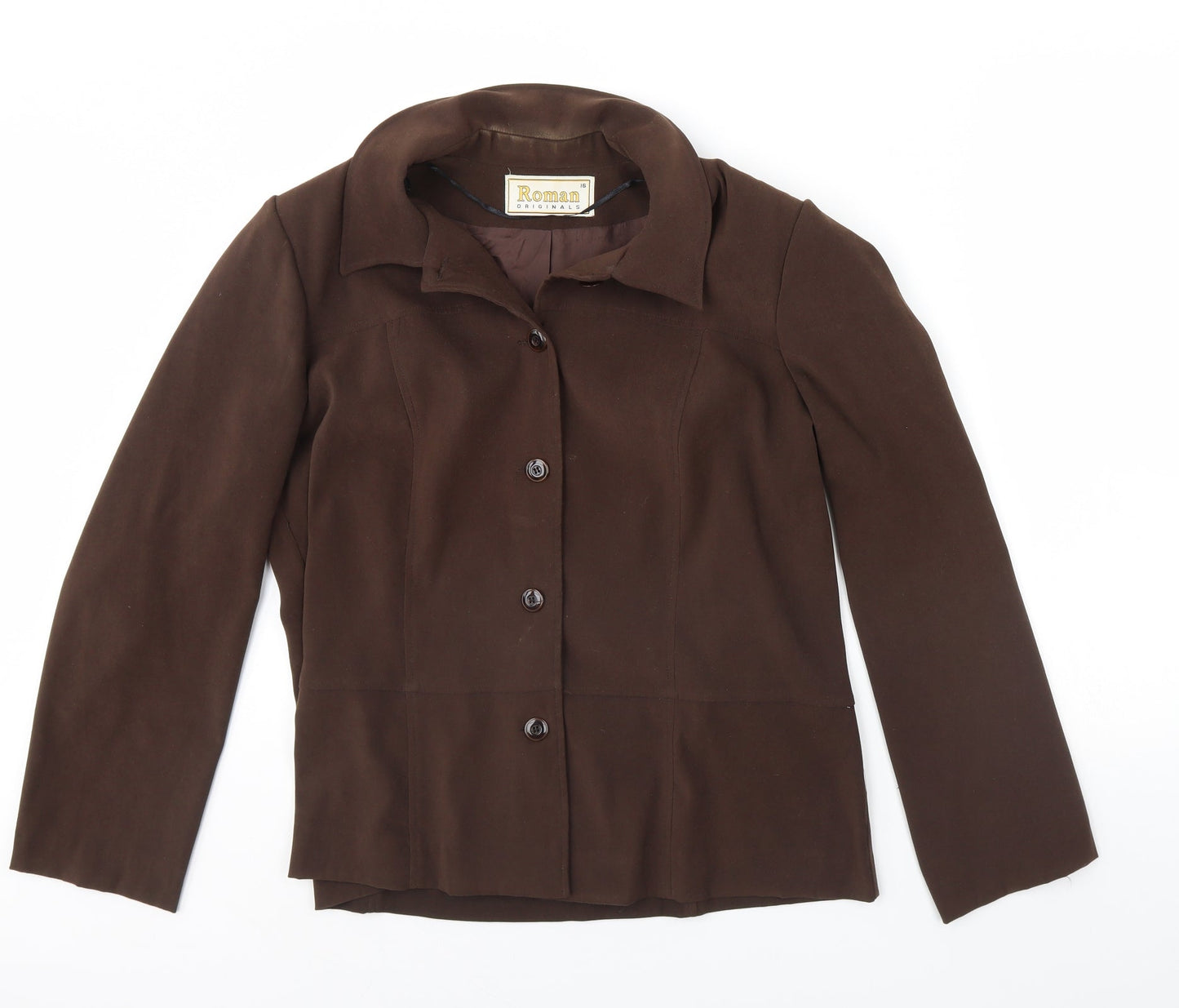 Roman Womens Brown   Jacket  Size 16  - Shoulder Pads