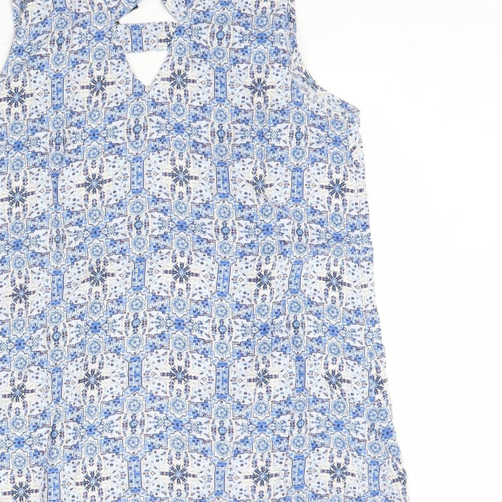 New Look Womens Blue Fair Isle  Basic Tank Size 10