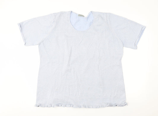Finnkarelia Womens Blue   Basic Blouse Size 2XL