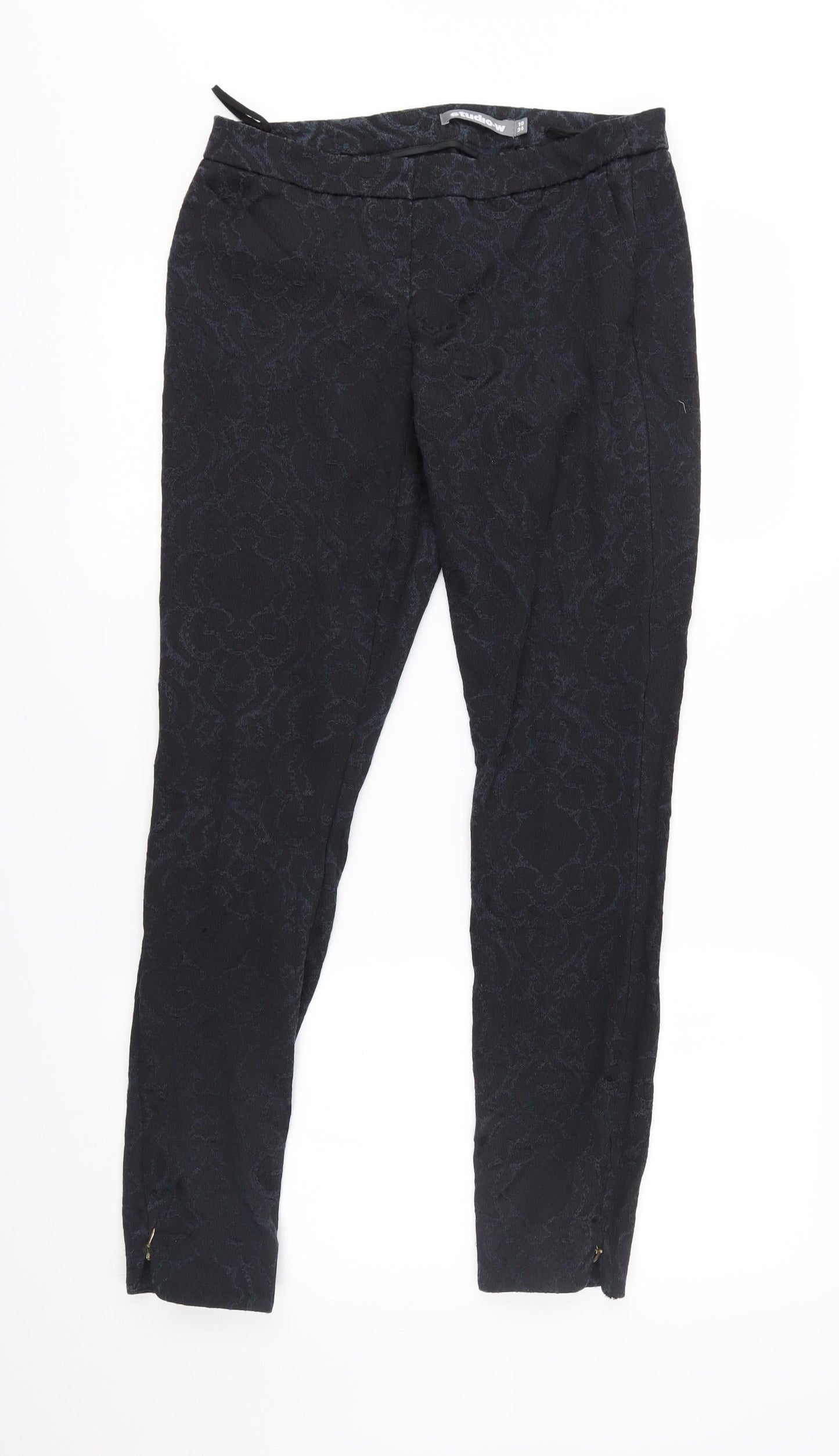 Woolworhts Womens Black   Trousers  Size 10 L30 in