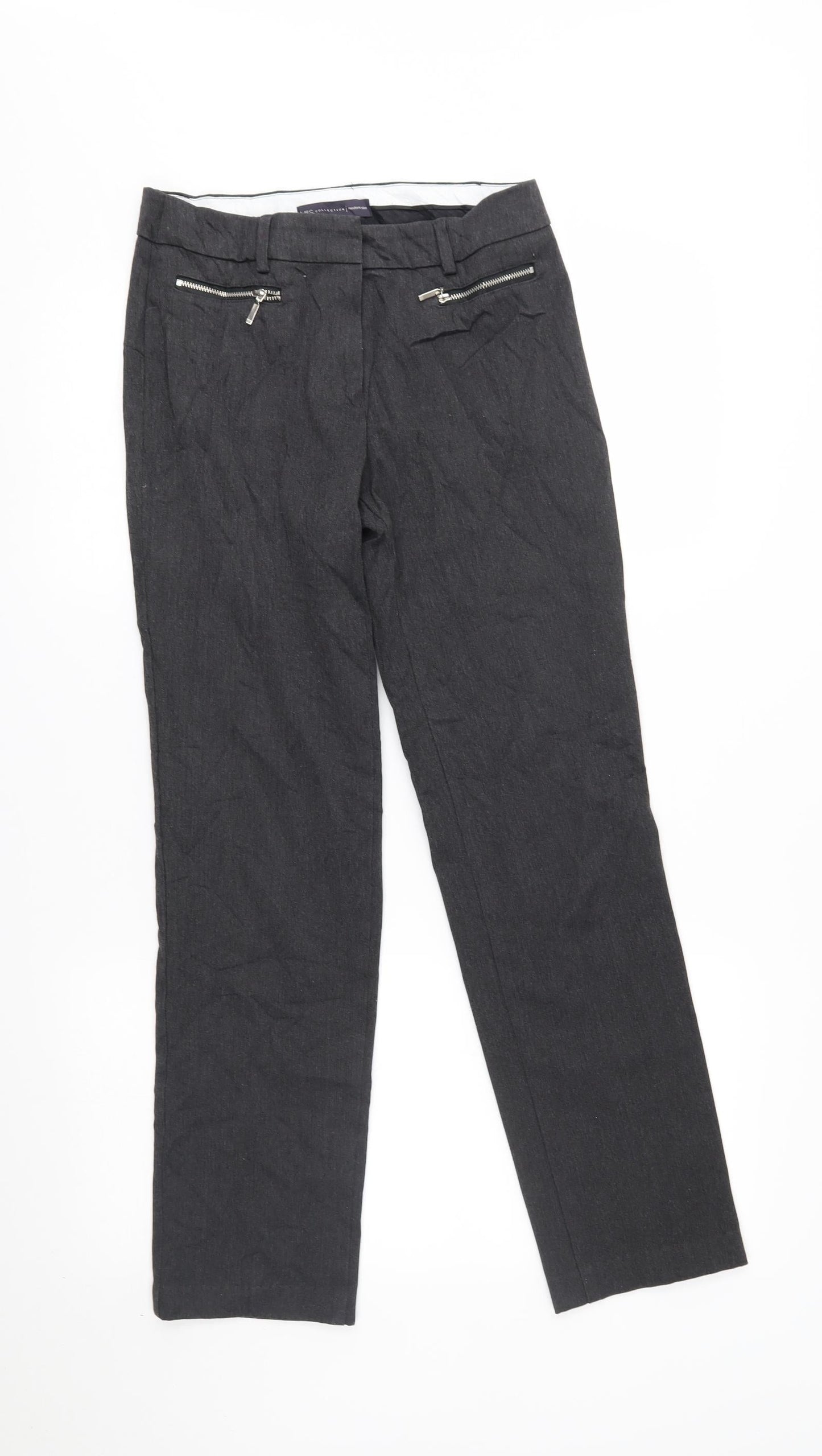 M&S Womens Grey   Trousers  Size 6 L27 in