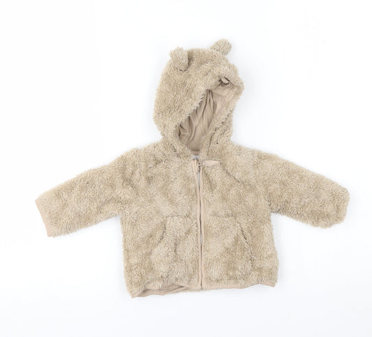 miniclub Baby Brown   Full Zip Jumper Size 0-3 Months