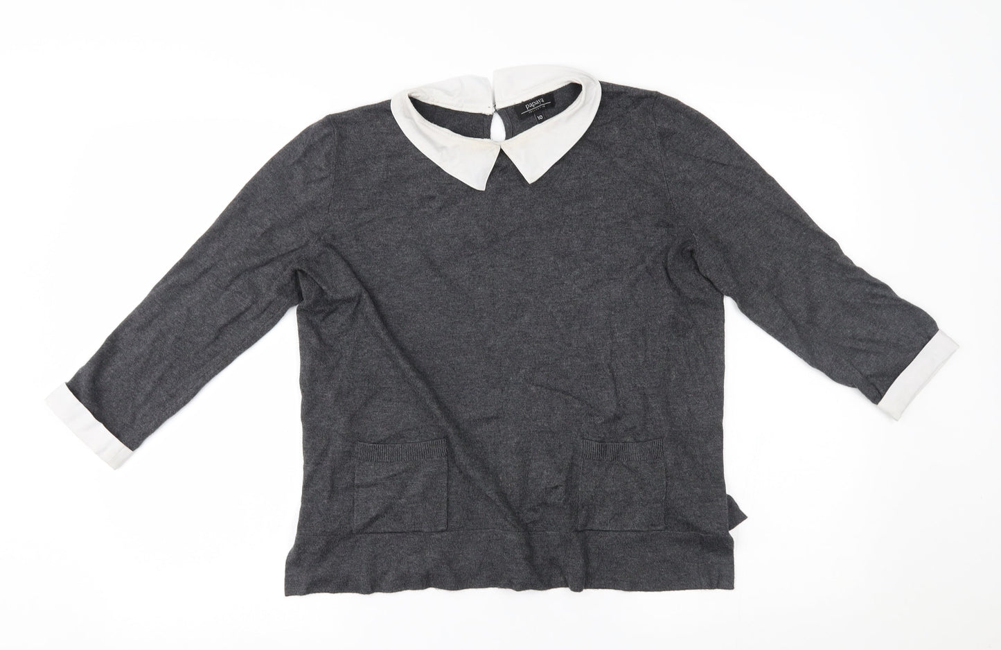 Papaya Womens Grey   Pullover Jumper Size 10