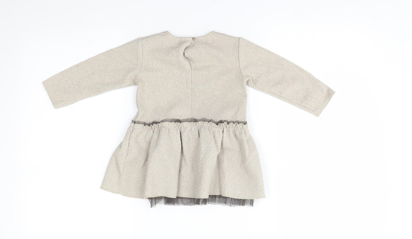 Zara Girls Beige   A-Line  Size 9-12 Months