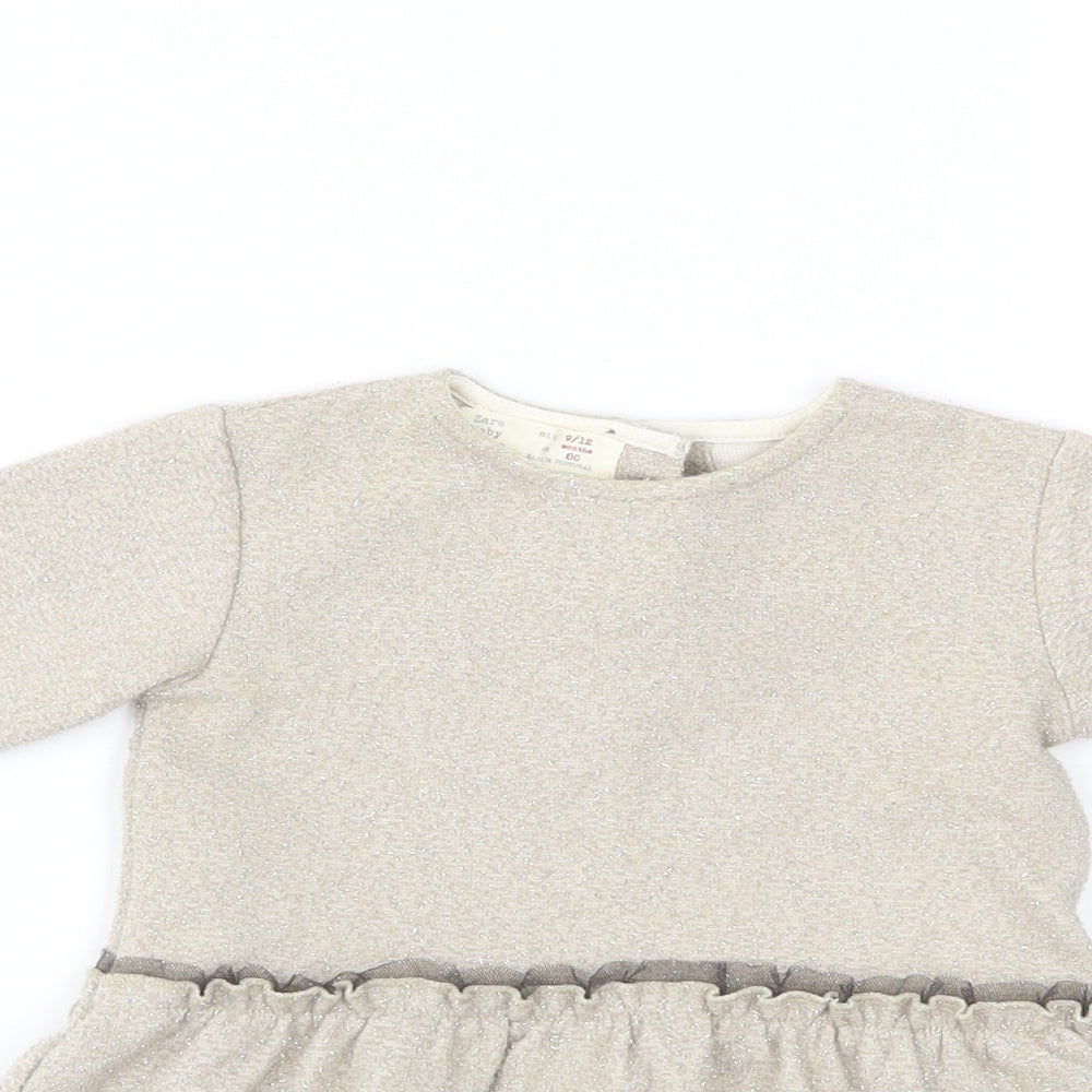 Zara Girls Beige   A-Line  Size 9-12 Months