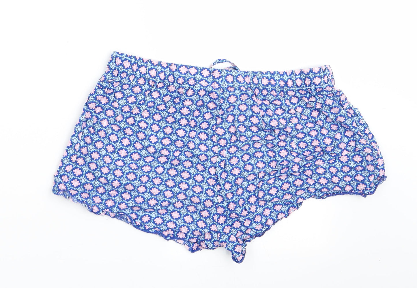 Love to Lounge Womens Blue Floral   Sleep Shorts Size 10