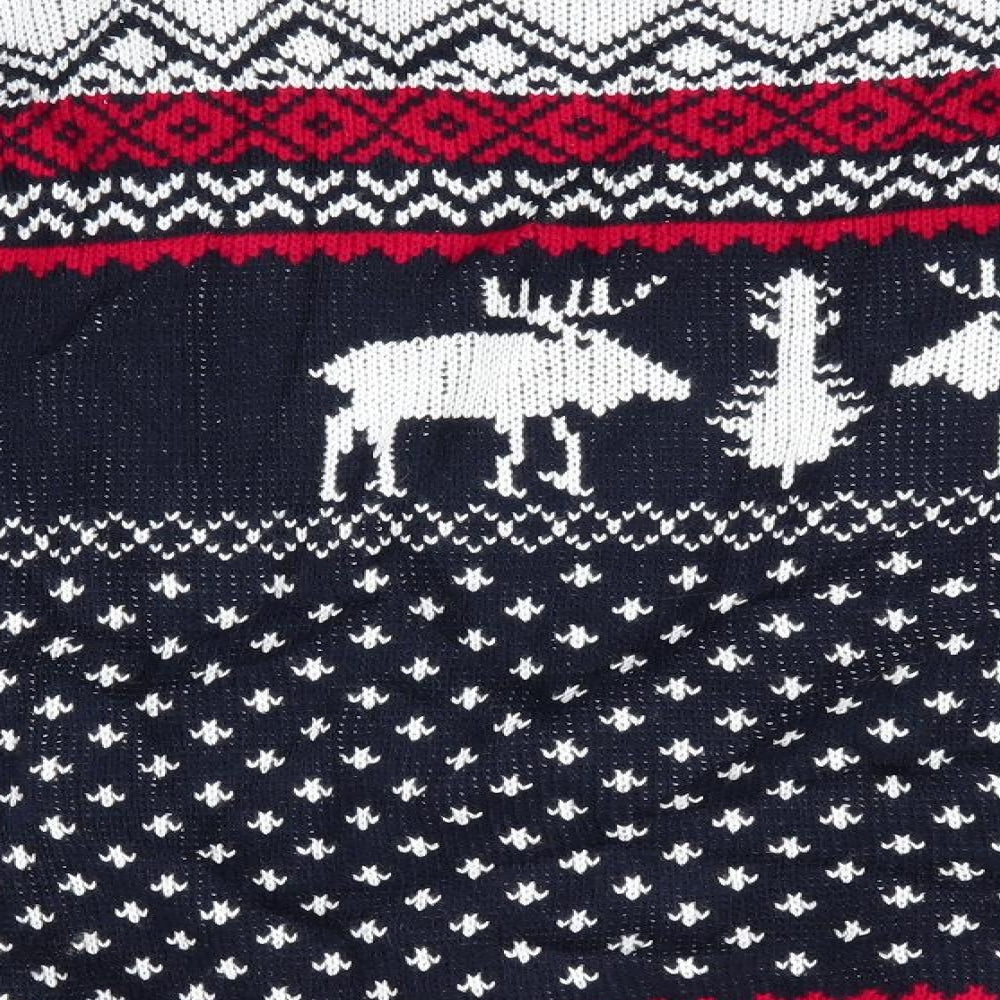 Pulse Mens Blue Animal Print  Pullover Jumper   - Christmas jumper