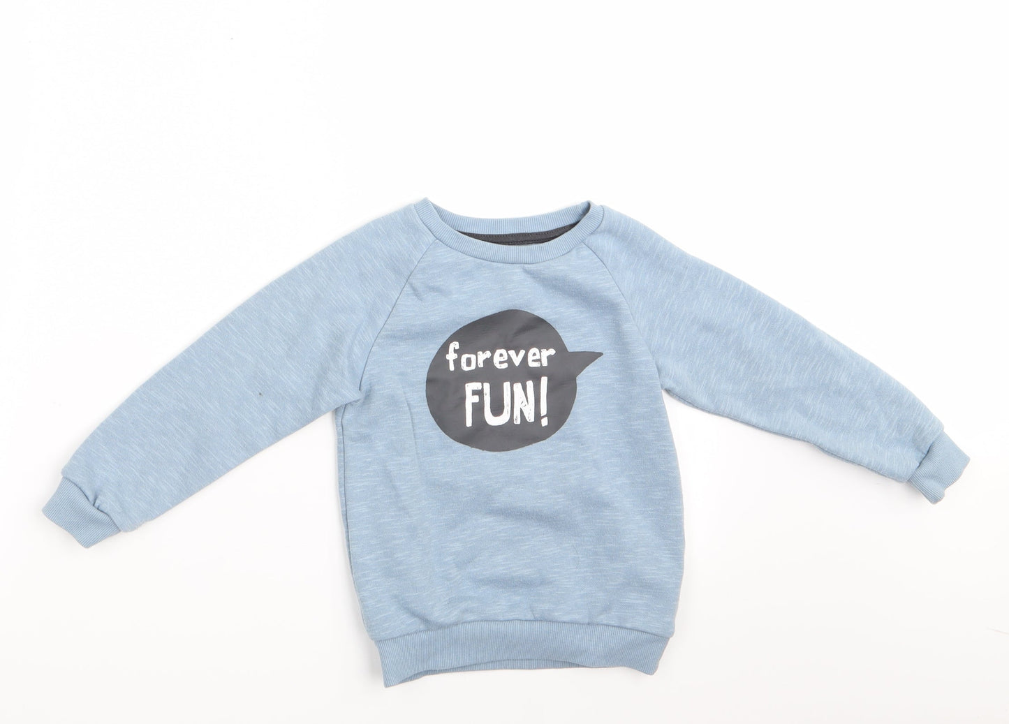 Primark Boys Blue   Pullover Sweatshirt Size 2-3 Years  - Forever Fun