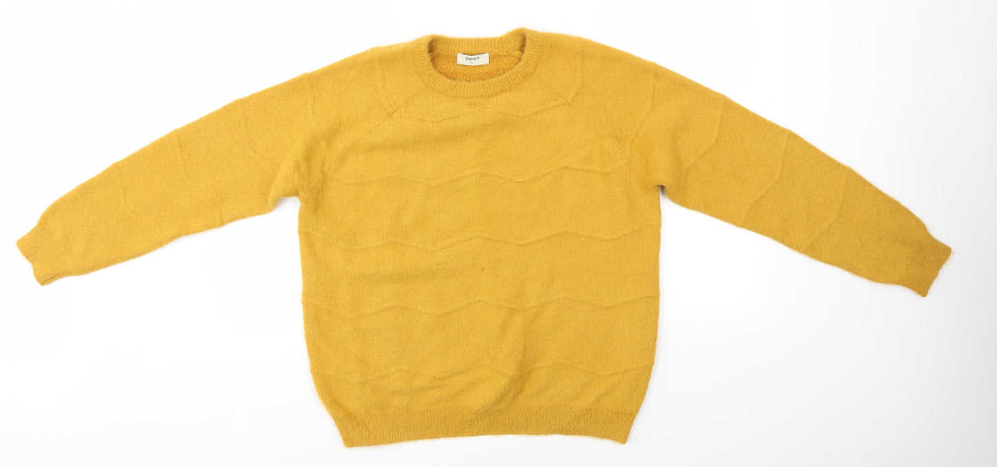 Papaya Womens Yellow   Pullover Jumper Size L