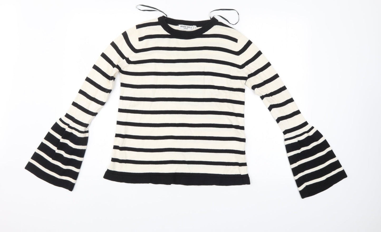 Brave Soul Womens Multicoloured Striped  Pullover Jumper Size 12