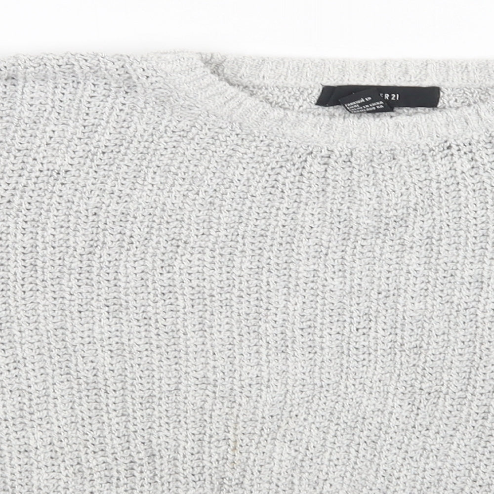 FOREVER 21 Womens Grey   Pullover Jumper Size M