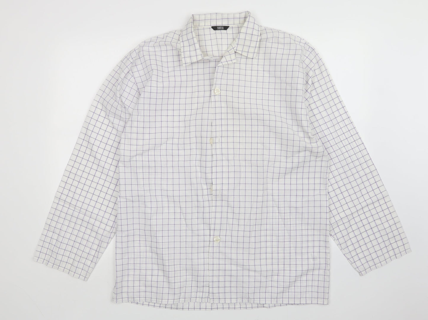 M&S Mens Multicoloured Check   Button-Up Size M