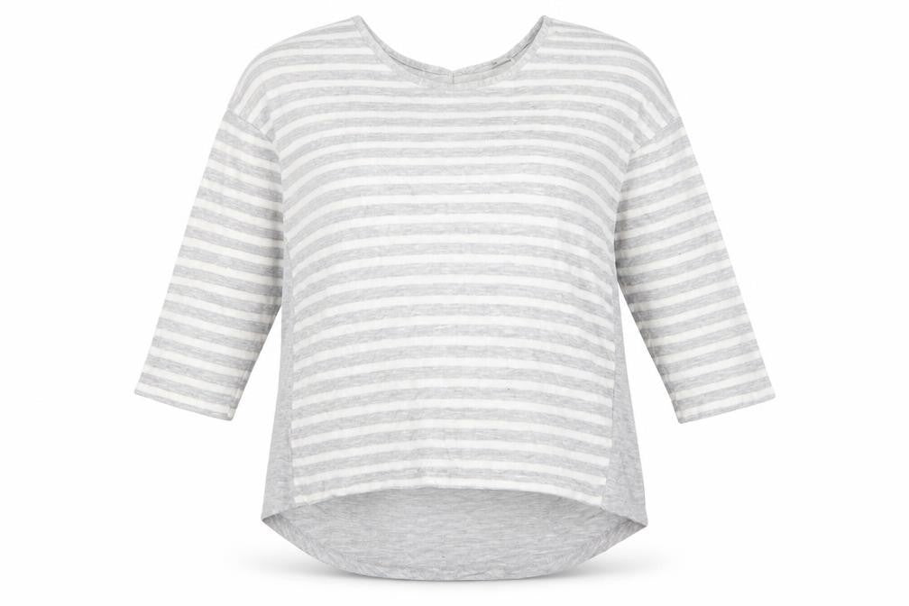 TU Womens Grey Striped  Pullover Jumper Size 14