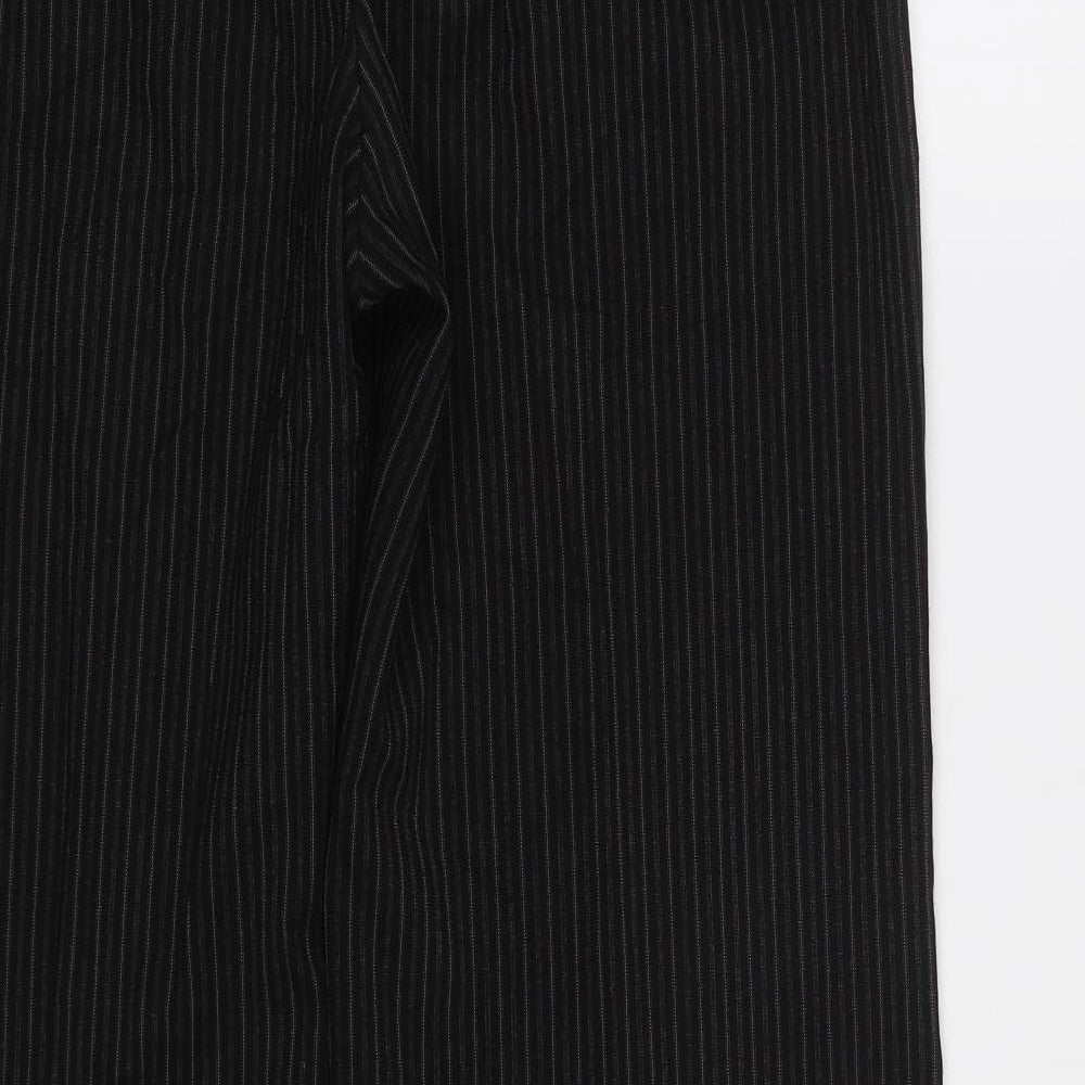 Dorothy Perkins Womens Black Striped  Dress Pants Trousers Size 12 L31 in