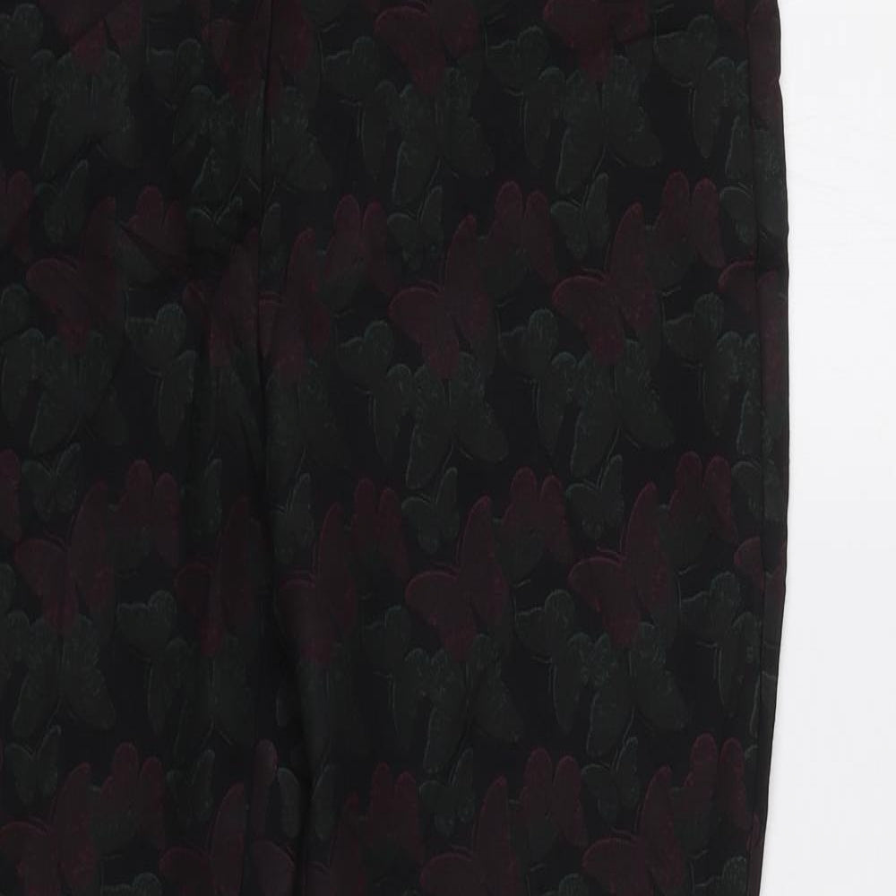NEXT Womens Green Floral  Jegging Trousers Size 12 L27 in