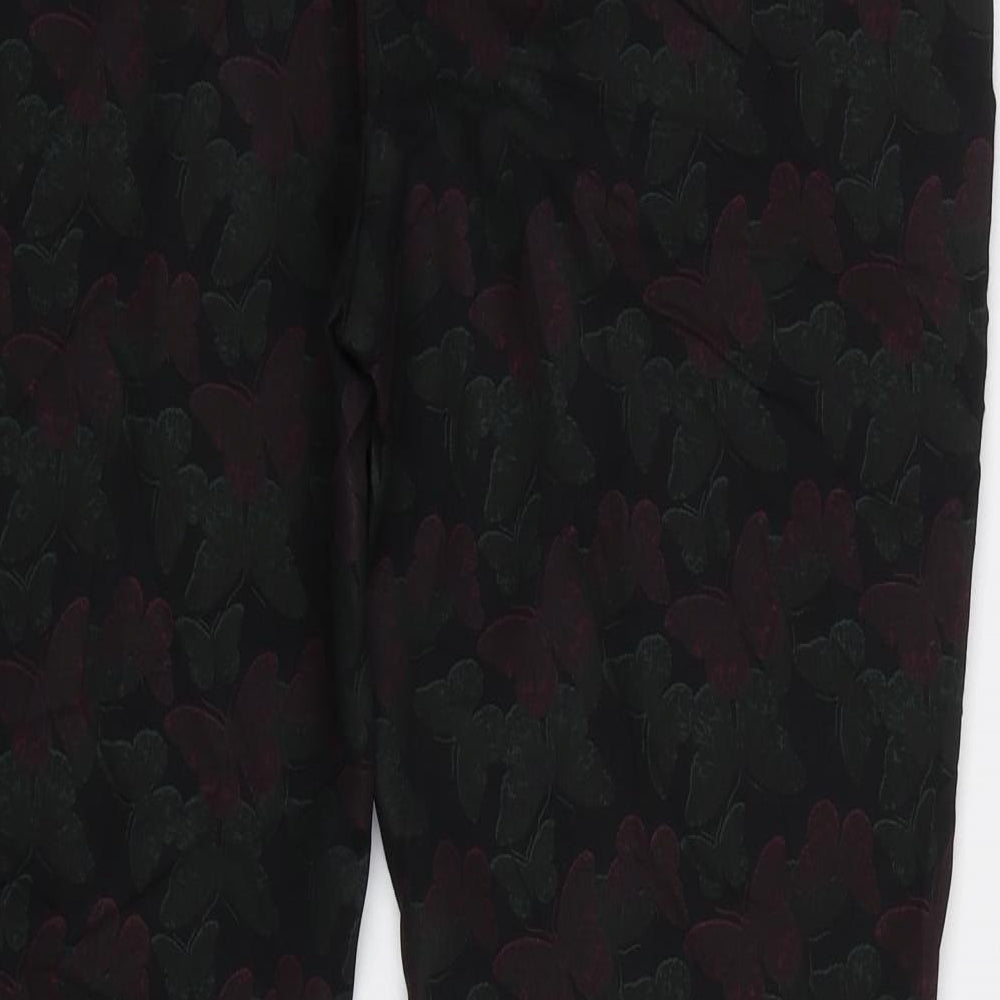 NEXT Womens Green Floral  Jegging Trousers Size 12 L27 in