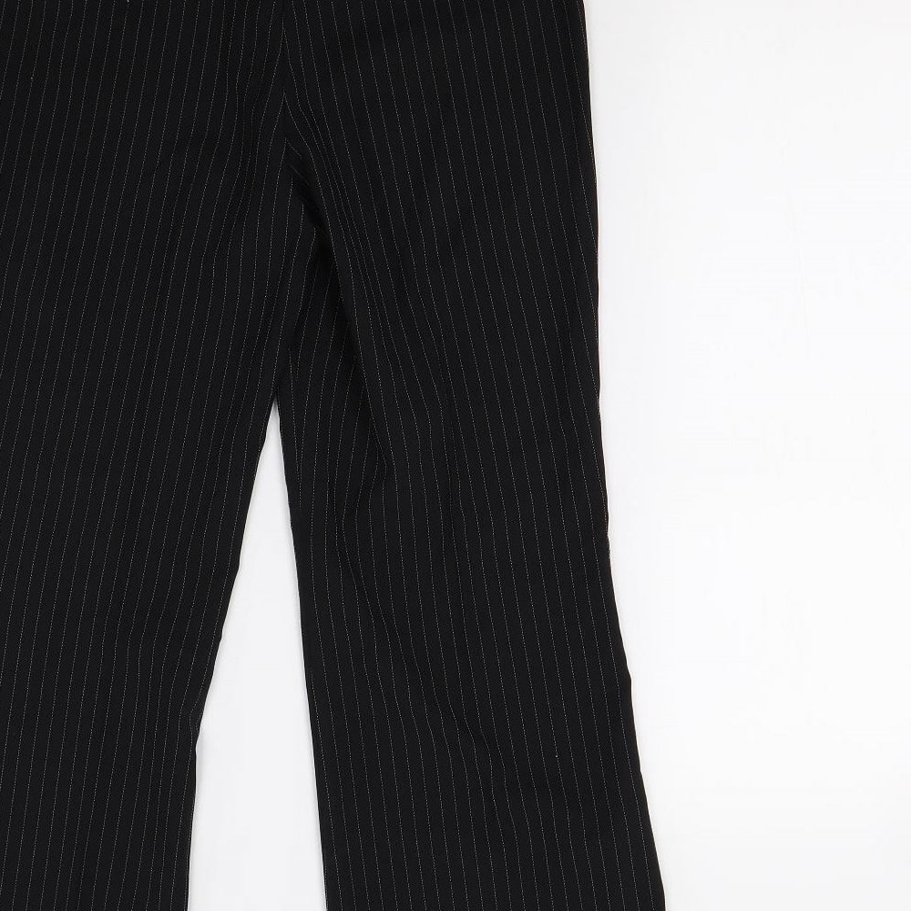 Evie Womens Black Striped  Trousers  Size 10 L28 in