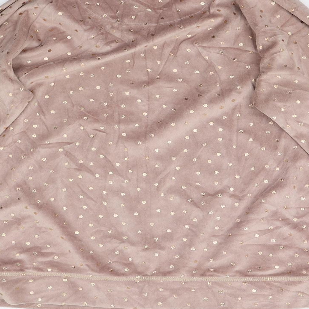 TU Womens Brown Polka Dot Fleece Top Pyjama Top Size 10