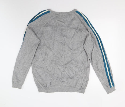Matalan Mens Grey  Knit Pullover Jumper Size L