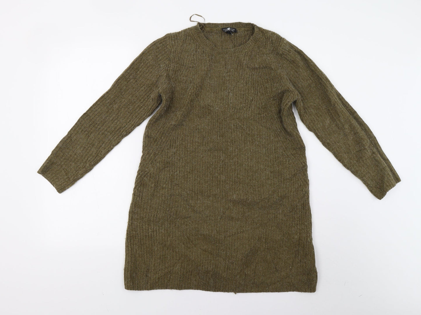 Topshop Womens Green  Knit Pullover Jumper Size 10