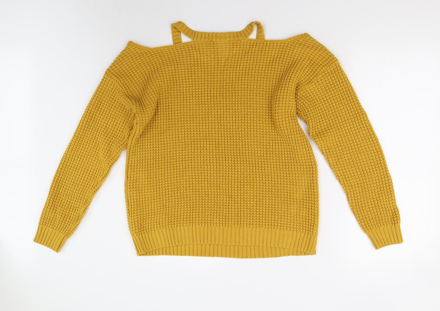 New Look Womens Yellow  Knit Pullover Jumper Size S