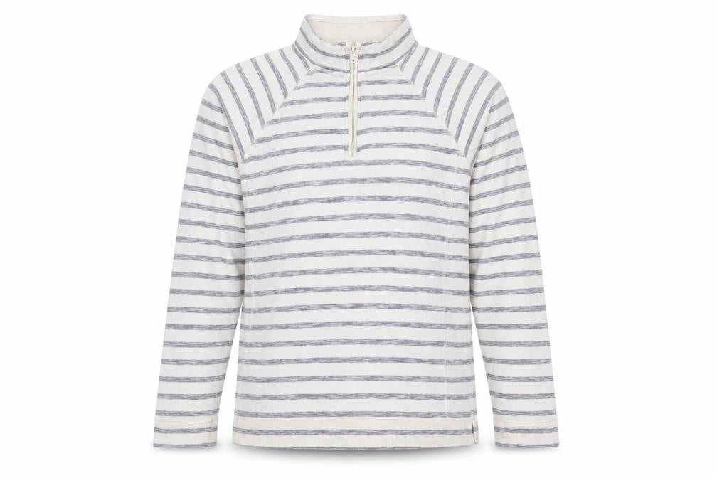 M&Co Womens Multicoloured Striped  Henley Sweatshirt Size 16