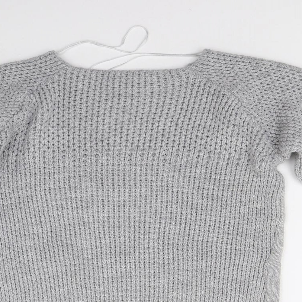 Bonmarché Womens Grey  Knit Pullover Jumper Size 12