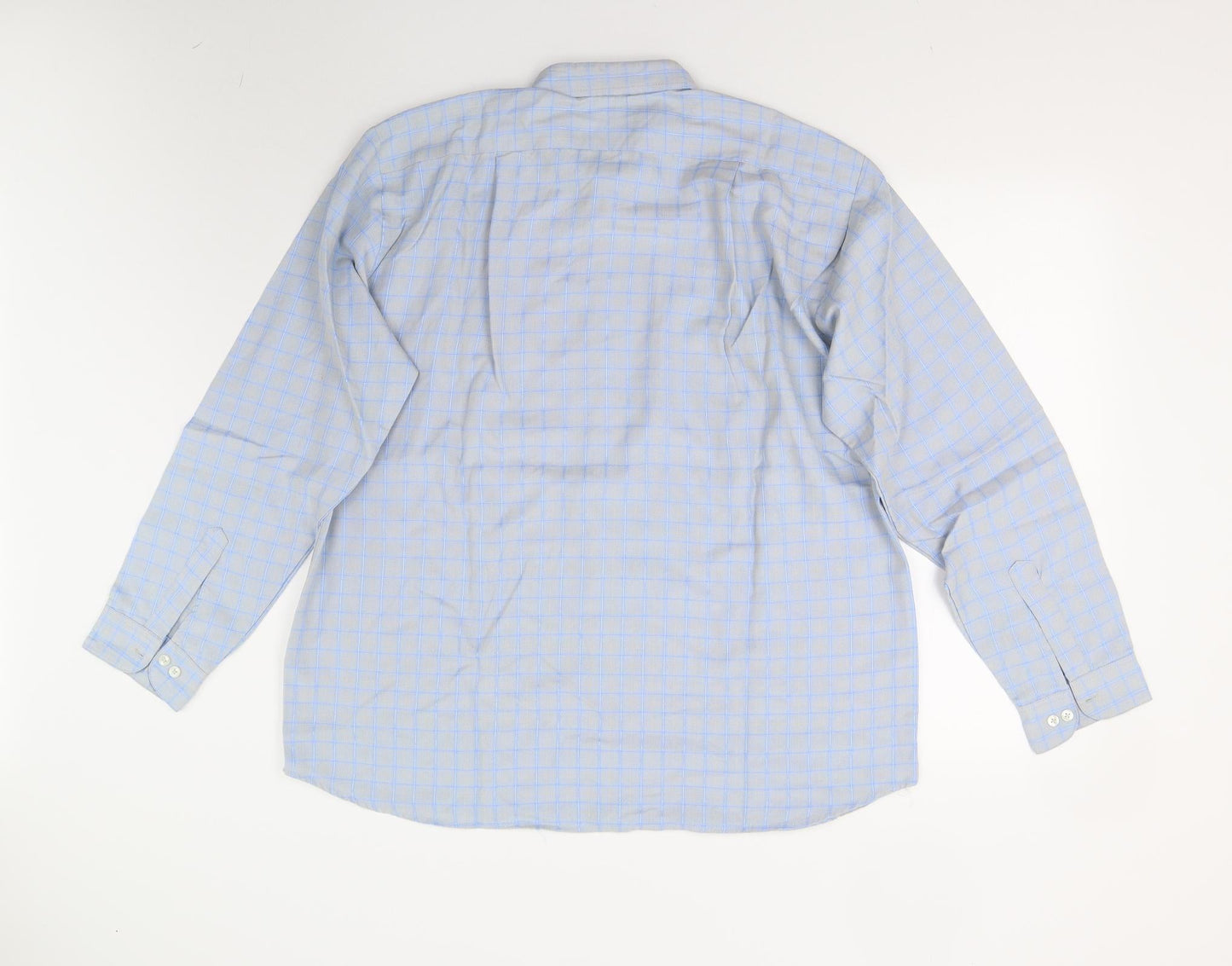 Preworn Mens Blue Check   Button-Up Size XL