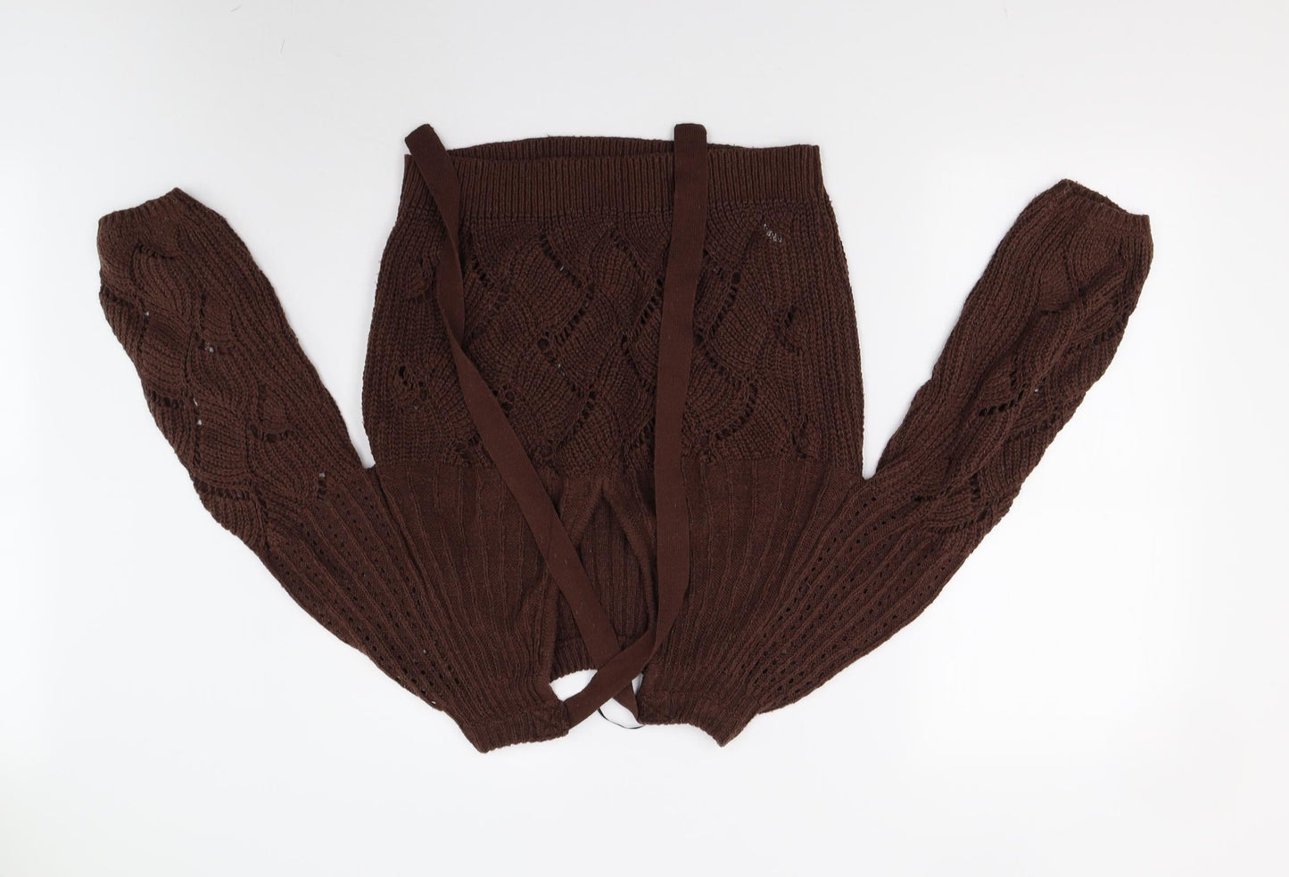 VILA Womens Brown  Knit Pullover Jumper Size S
