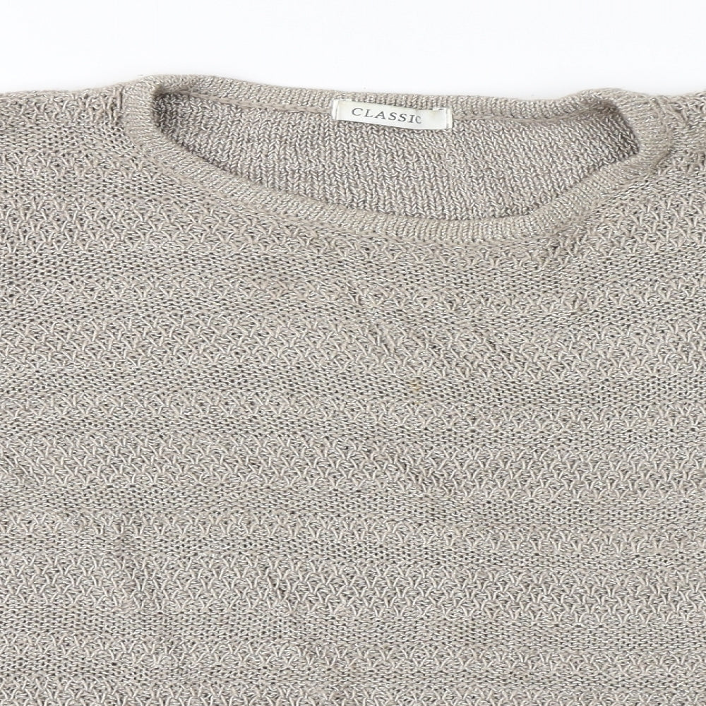 Classic Womens Gold  Knit Pullover Jumper Size 14
