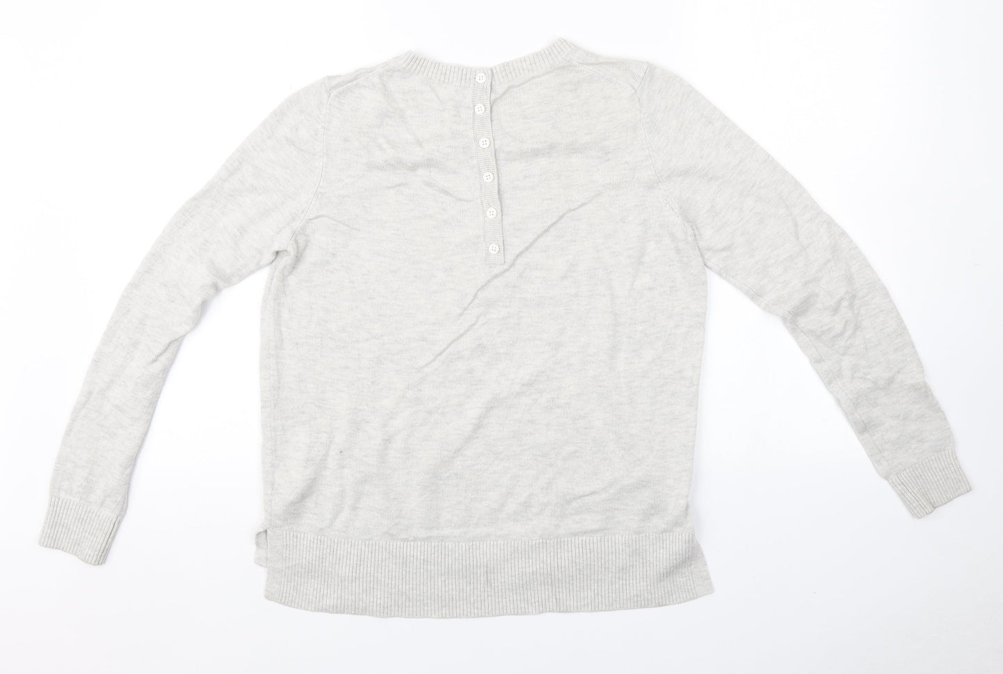 Preworn  Womens Grey  Knit Pullover Jumper Size 12