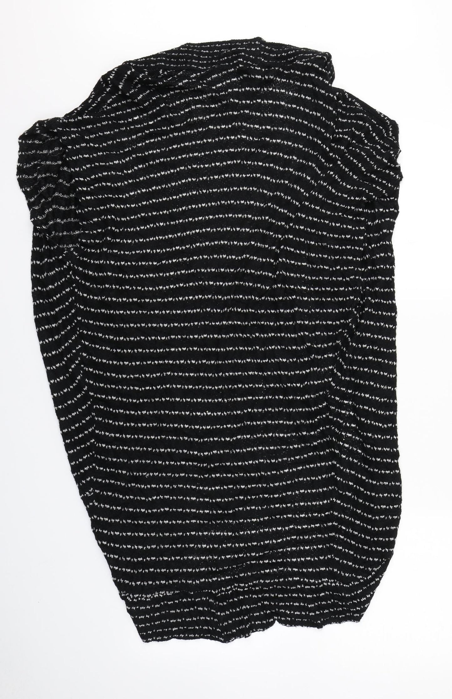 Silence + Noise Womens Black Striped  Cape Jumper Size S