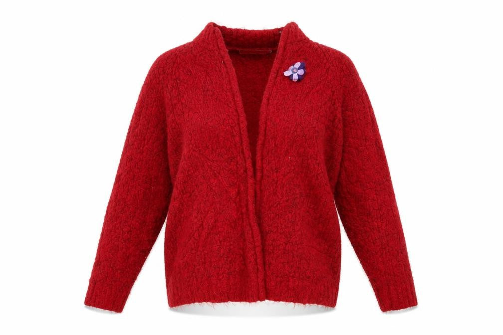 EWM Womens Red   Cardigan Jumper Size M