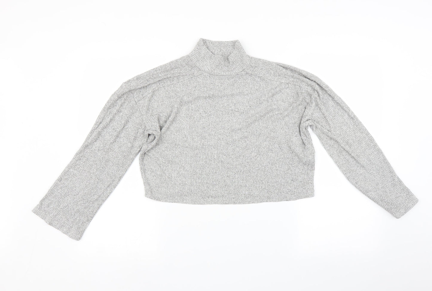 Topshop Womens Grey   Basic T-Shirt Size S  - Cropped