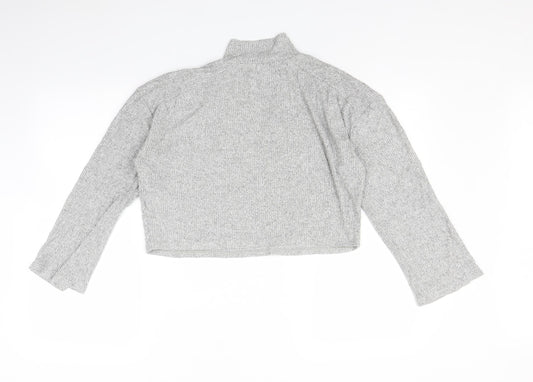 Topshop Womens Grey   Basic T-Shirt Size S  - Cropped