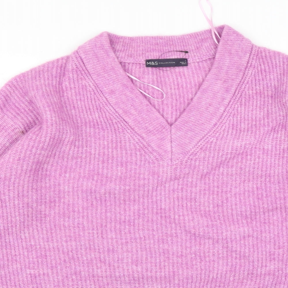 Marks and Spencer Womens Purple   Pullover Jumper Size S