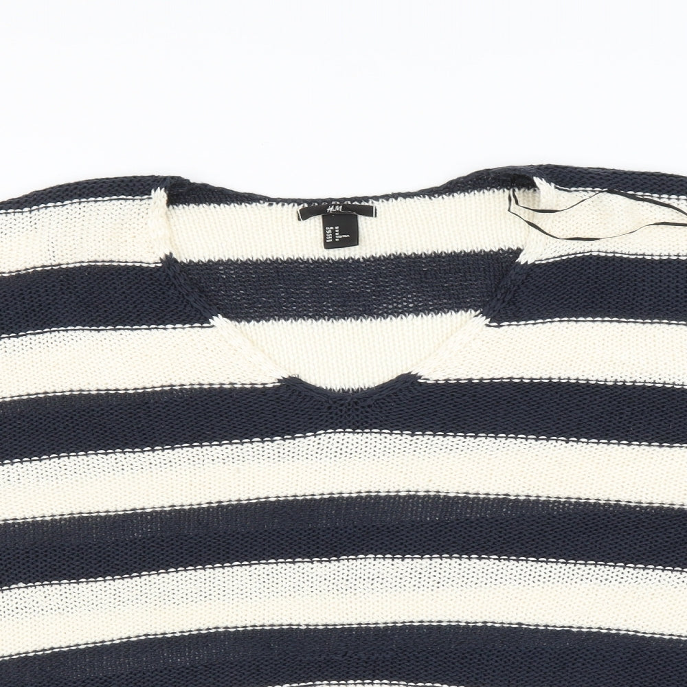 H&M Womens Multicoloured Striped  Pullover Jumper Size M