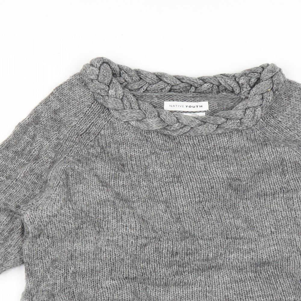 native Youth Womens Grey   Pullover Jumper Size M