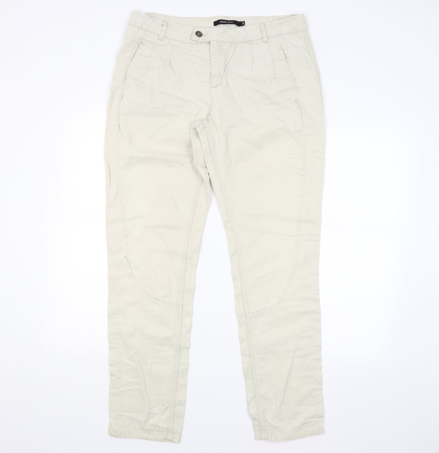 YAYA Womens Beige   Trousers  Size 12 L30 in