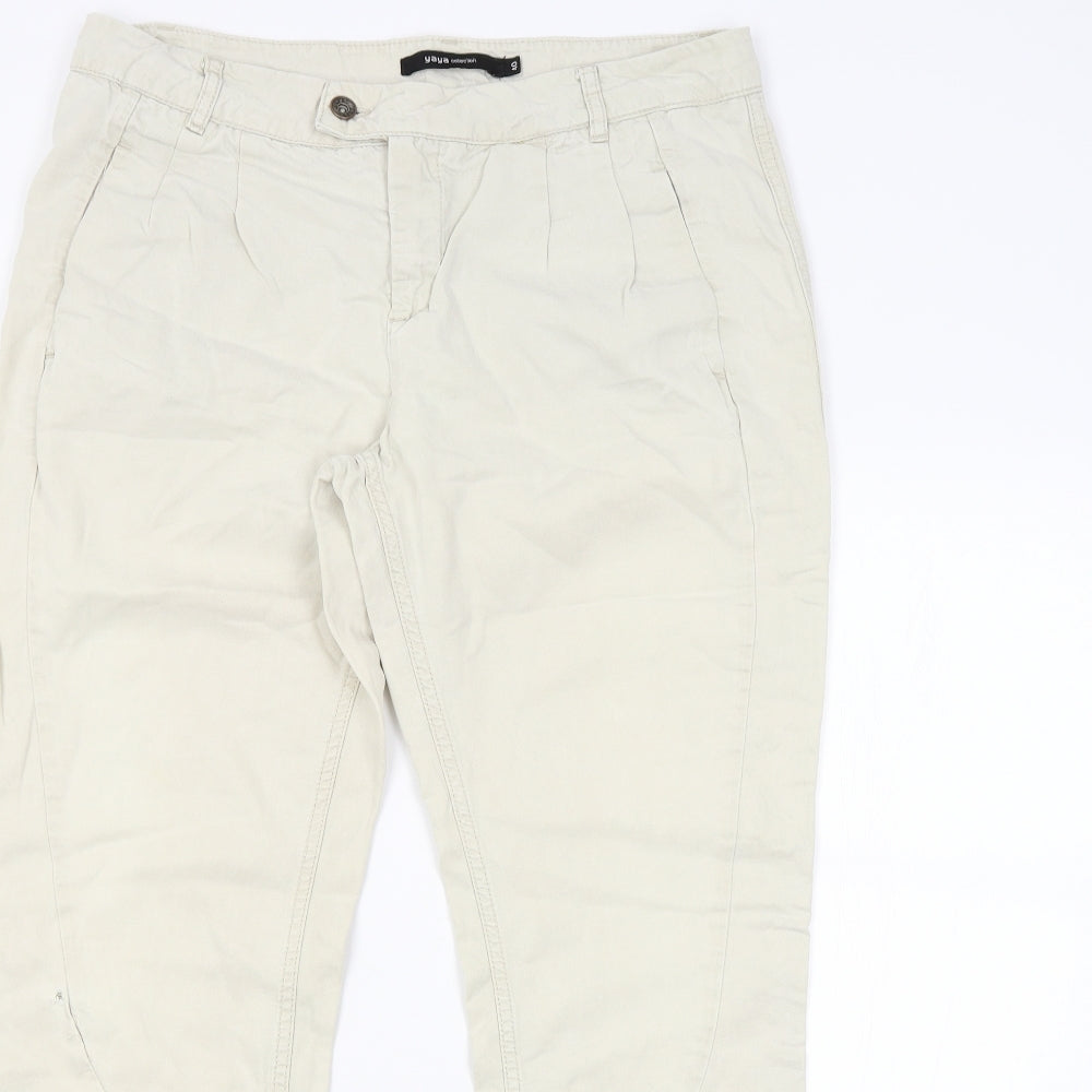 YAYA Womens Beige   Trousers  Size 12 L30 in