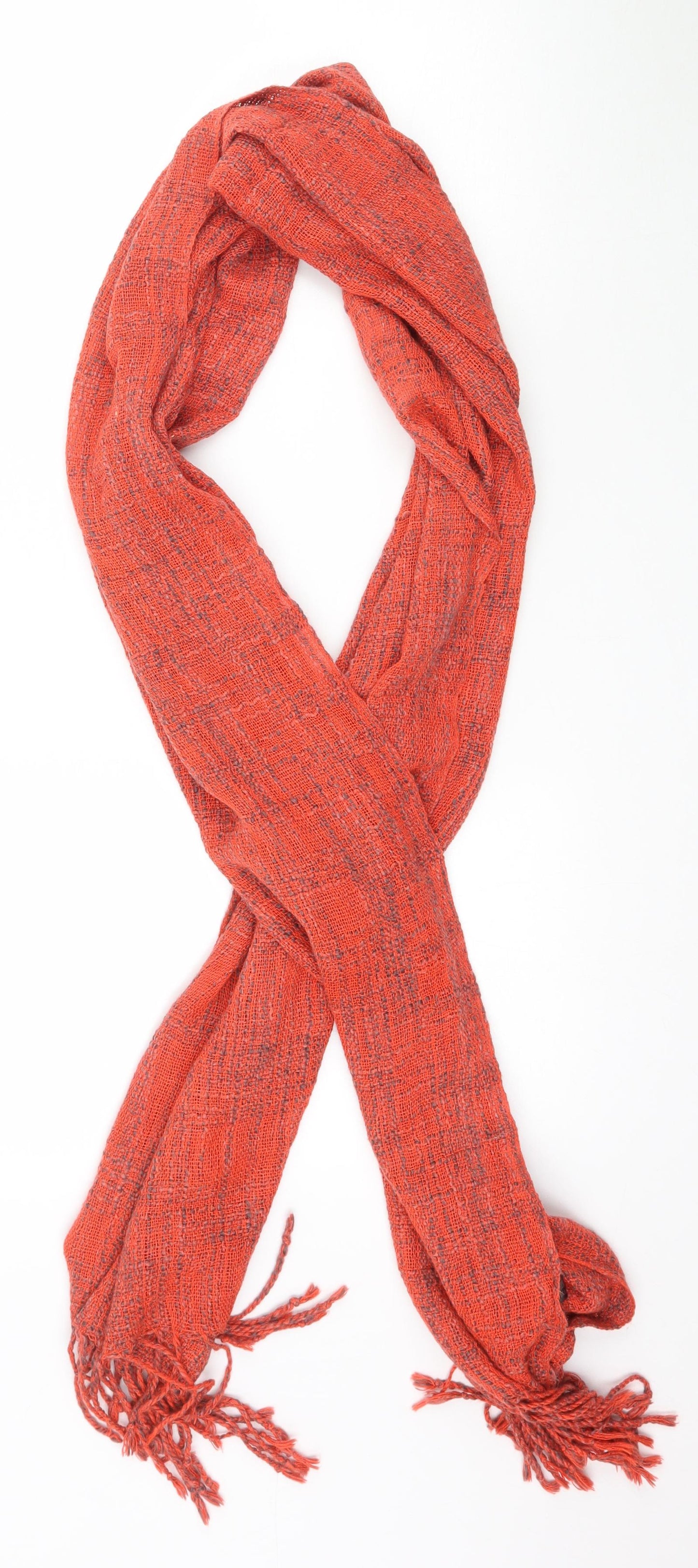 Preworn Womens Orange  Knit  Scarf